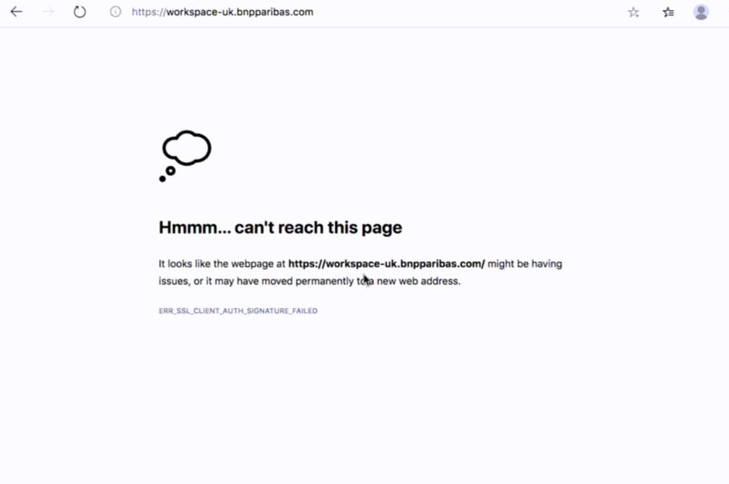 Can't reach this page