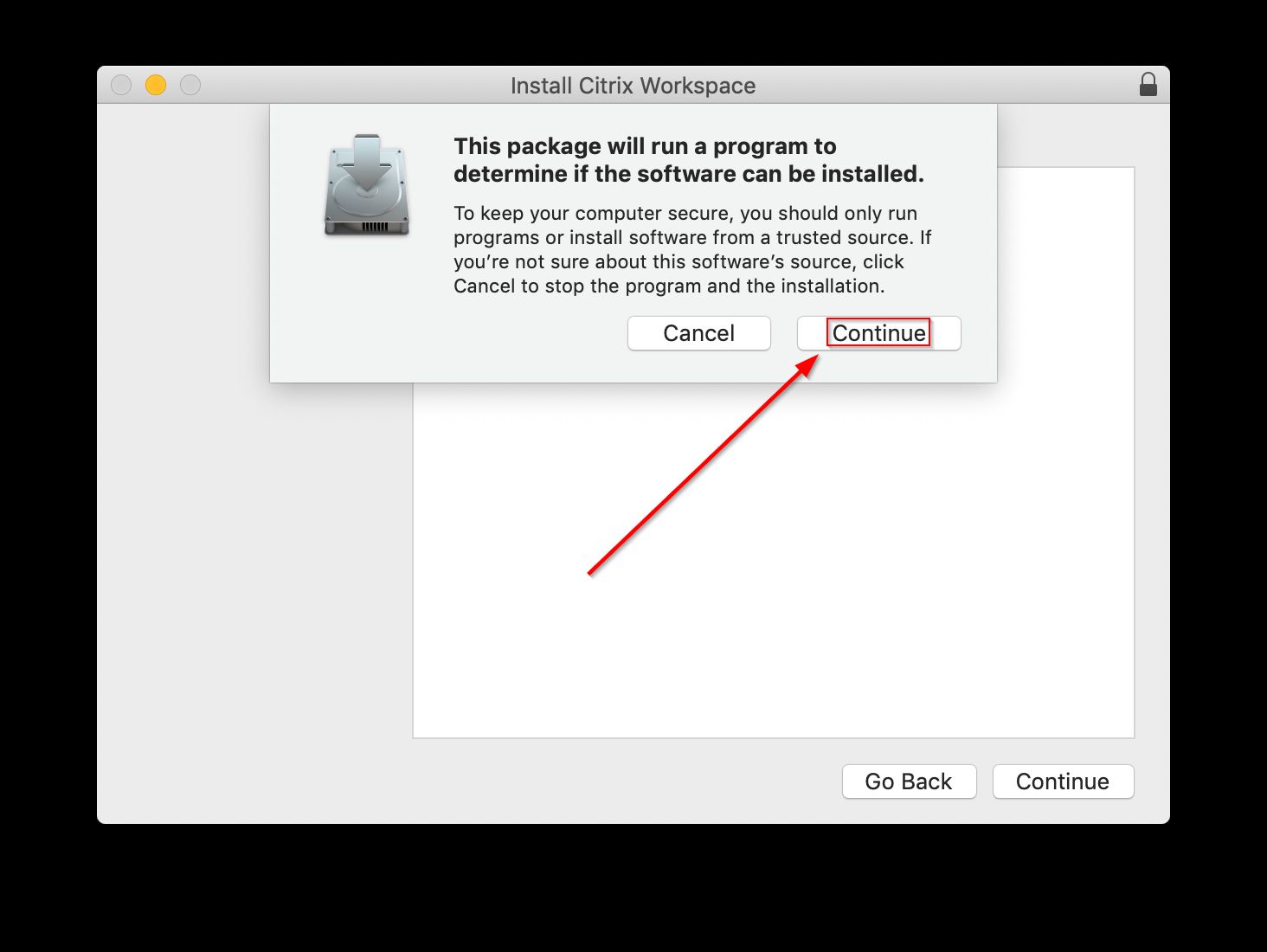Citrix Workspace App for Mac installation