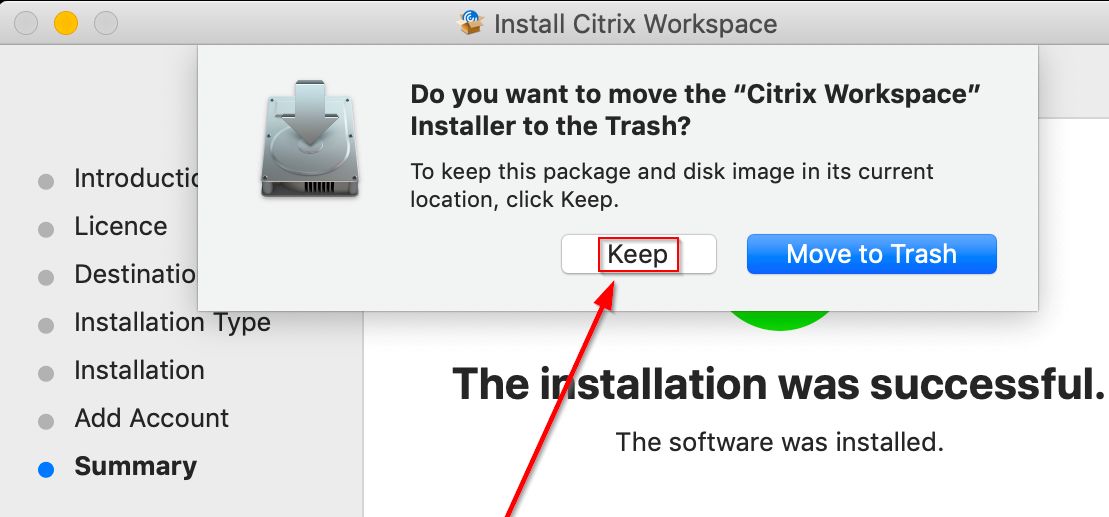 Citrix Workspace App for Mac installation
