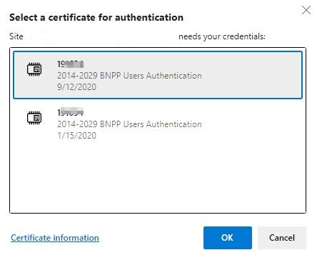 Multiple certificates