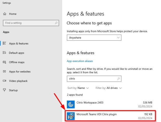 Citrix Workspace App for Windows installation